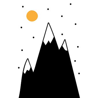 Free Mountain Sun illustration and picture