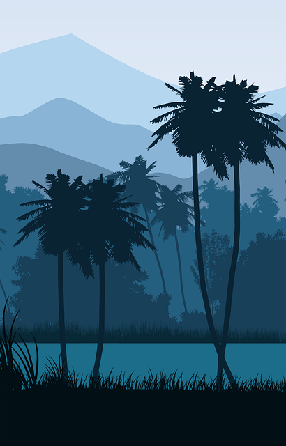 Free Palm Mountain vector and picture