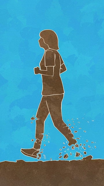 Free painting stone running illustration