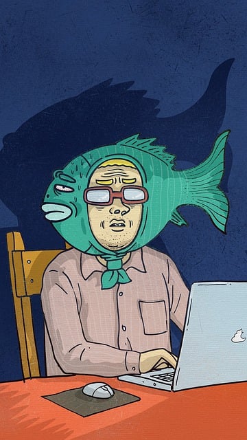 Free painting fish funeral illustration