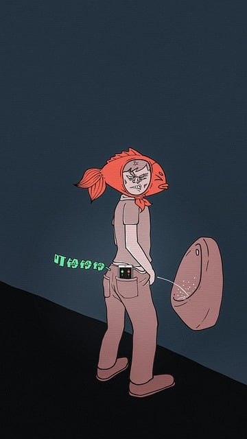 Free painting fish funeral illustration