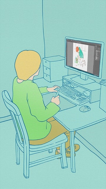 Free painting girl ps illustration