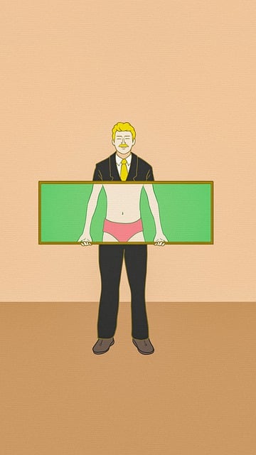 Free painting frame man illustration