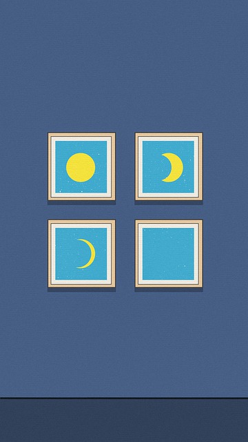 Malen, Rahmen, Mond, Blue Moon