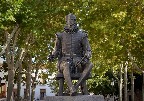Cervantes, Statue, Skulptur, Forfatter
