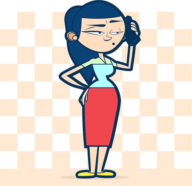 Free woman telephone smartphone vector