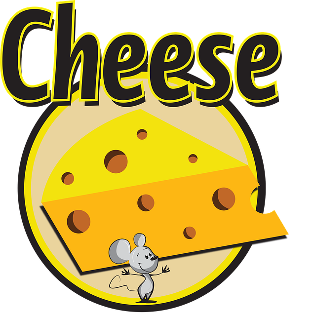 Free cheese mouse text vector
