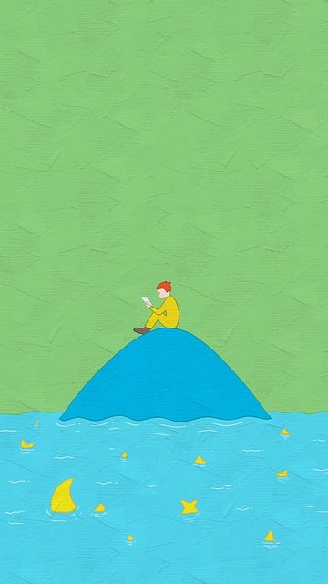 Free painting creativity island illustration