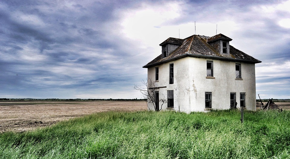 House, Deserted, Abandoned, Old, Landscape, Prairies