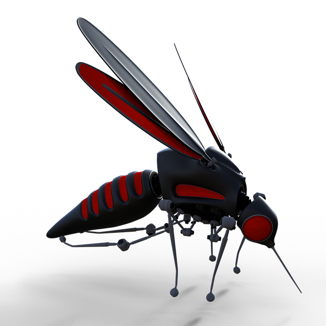 Free mosquito robot droid illustration