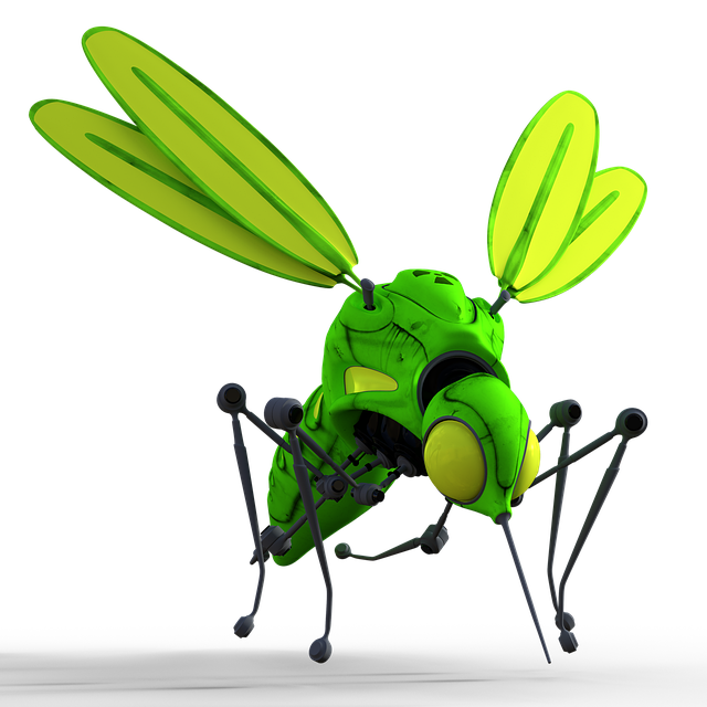 Free mosquito robot droid illustration