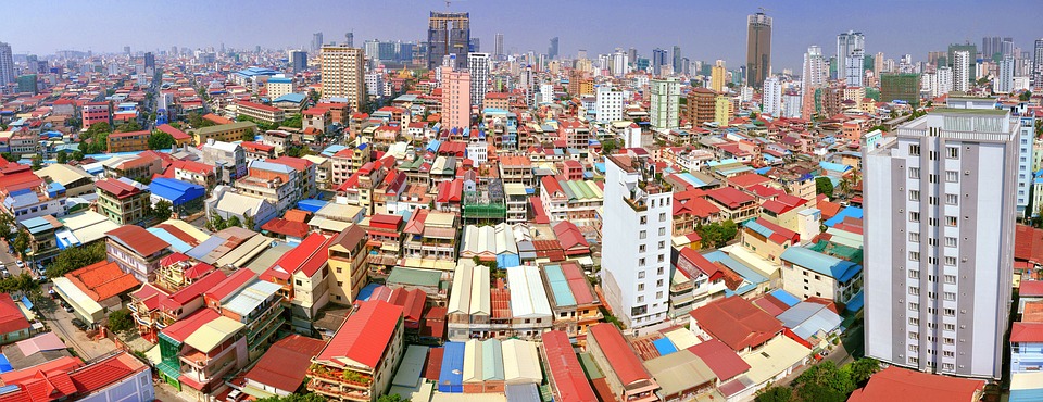 Zentrum, Kambodscha, Penh, Phnom, Panorama