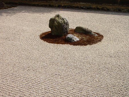Ryōan-Ji, Japan, Klippehave, Have