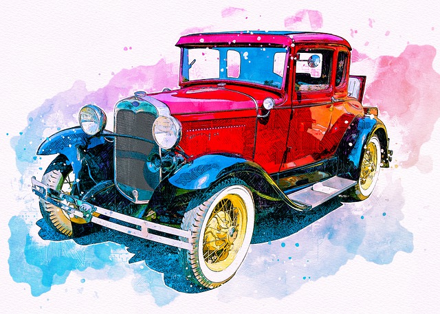 Free vintage car antique old illustration