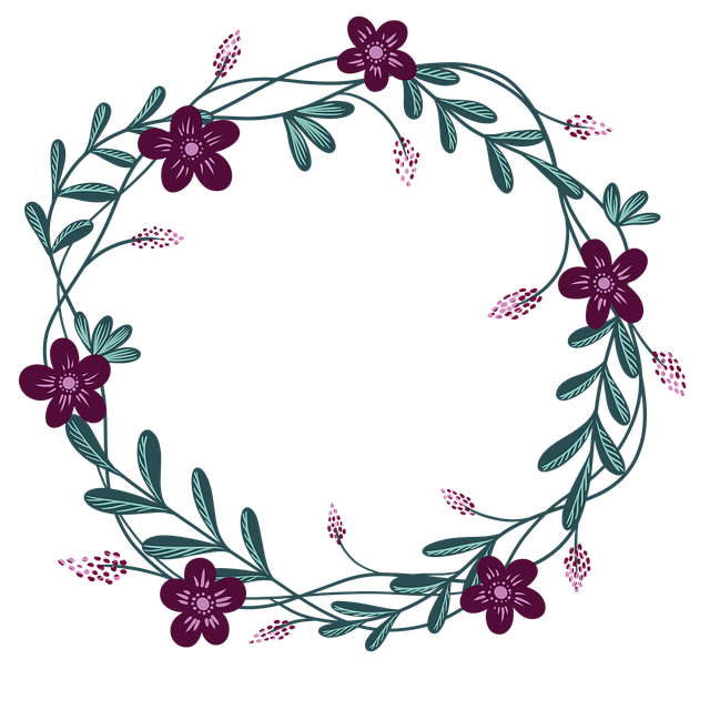 Free wreath floral flowers illustration