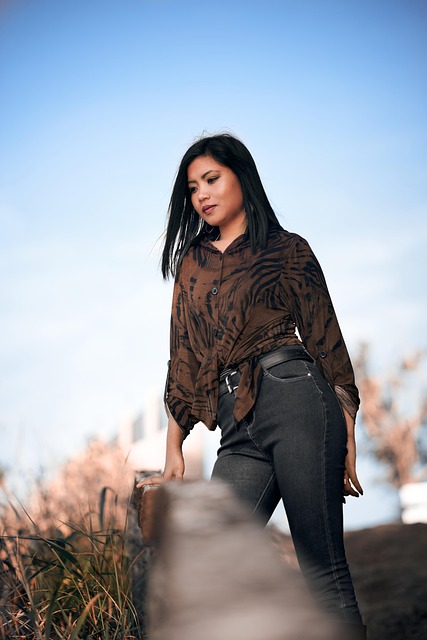 Asiatische Frau, Draussen, Asiatisch