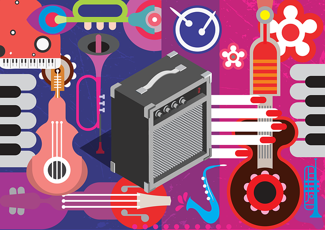 Free music abstract background illustration