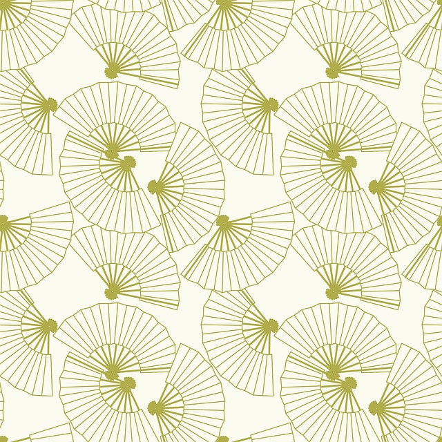 Free folding fan seamless pattern illustration