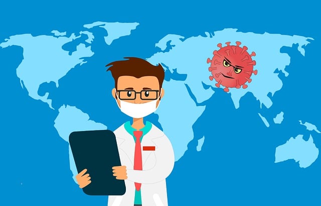Free virus corona world illustration