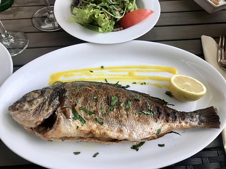 Sea Bream, Grilled, Fish, Lemon, Food