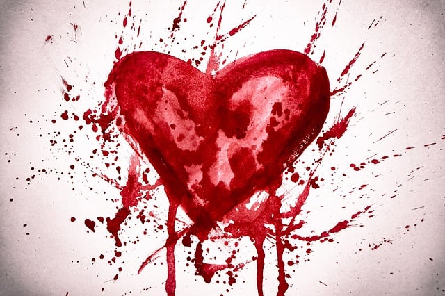 Free heart red bloody illustration