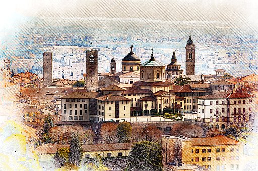 Citta Alta In Bergamo, Alta, Alt