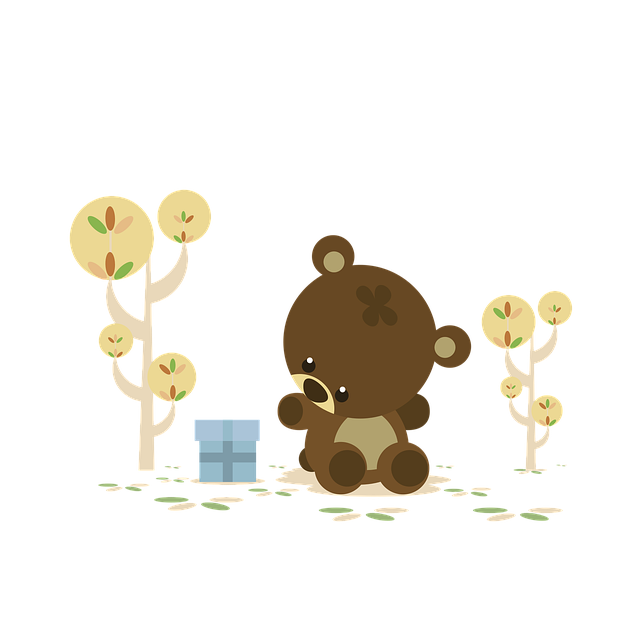 Free little bear plush teddy vector