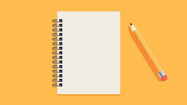 Free notebook pencil flat design illustration