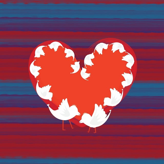 Free heart shape frame viral wave connect unity in diversity illustration