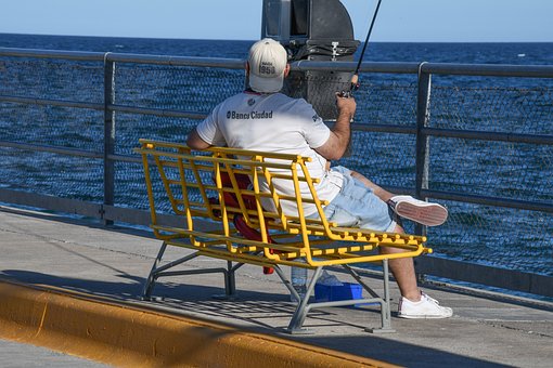 Pescador, Bengala, Lazer, Verão
