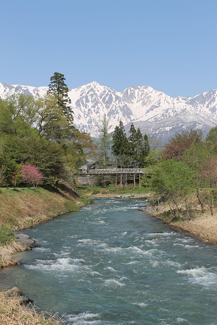 Japan, Berge, Fluss, Landschaft, Natur