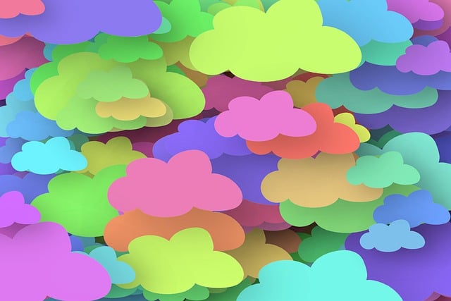 Free cloud little clouds colour illustration