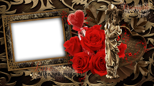 Free a heart young woman figure illustration