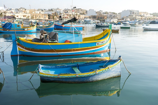 Marsaxlokk, Malta, Havn, Fiskebåd