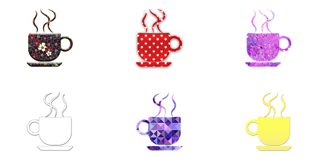 Kaffee Tee, Kaffee-Tee-Illustration