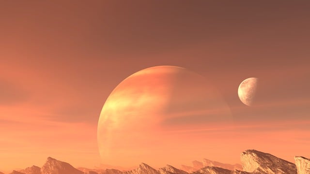 Free alien landscape planet illustration