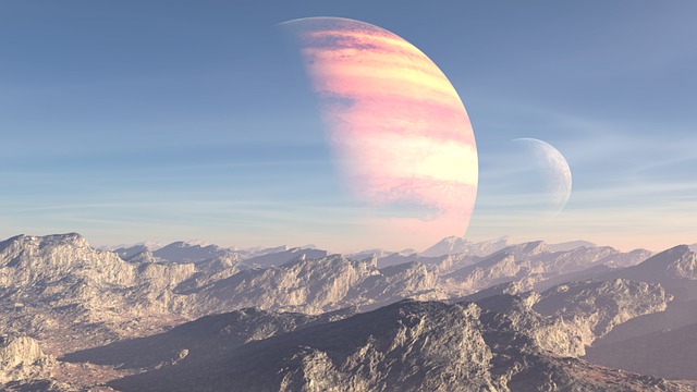 Download free HD stock image of Alien Landscape Free alien landscape planet illustration