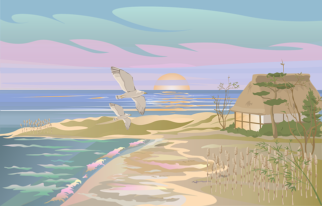 Download free HD stock image of Seaside Beach Free seaside beach hut vector