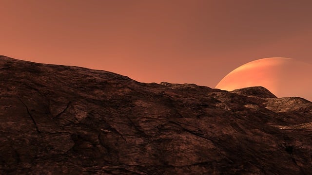 Free alien landscape terrain illustration
