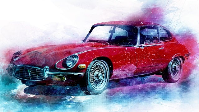 Free jaguar e-type classic illustration
