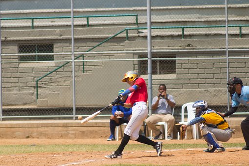 Baseball, Batsman, Bat, Bold, Spil