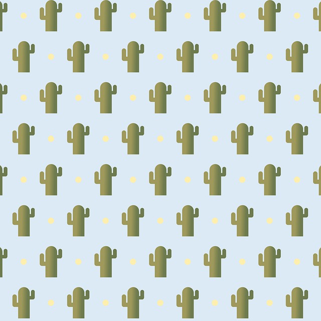 Free wild west cactus pattern illustration