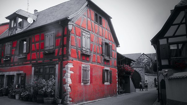 Farbe, Ferme, Elsass, Reise, Frankreich