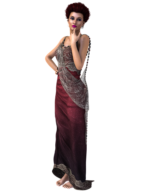Free classic lady romantic illustration