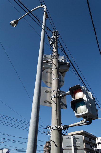 Ampel, Draussen, Straße, Yokohama, Japan