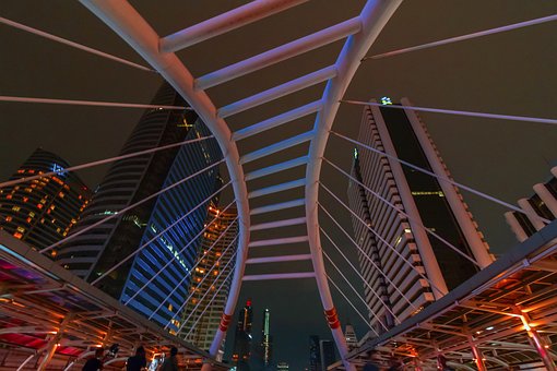 Bangkok, Panoráma Města, Thajsko, Město