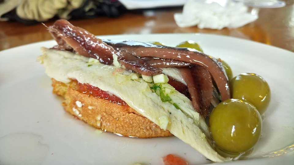 Anchois frais au vert
