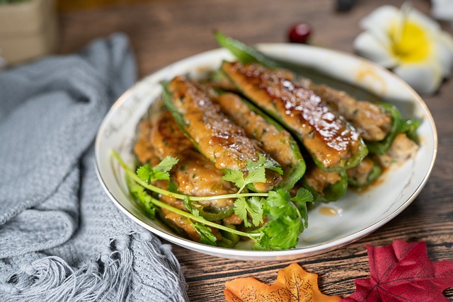 Free Fried Stuffed Chili Fish Chinese Food photo and picture