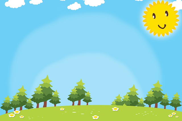 Free scenery beautiful bright illustration