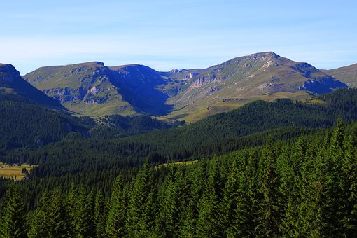 Bjerg, Bucegi, R, Rumænien, Landskab